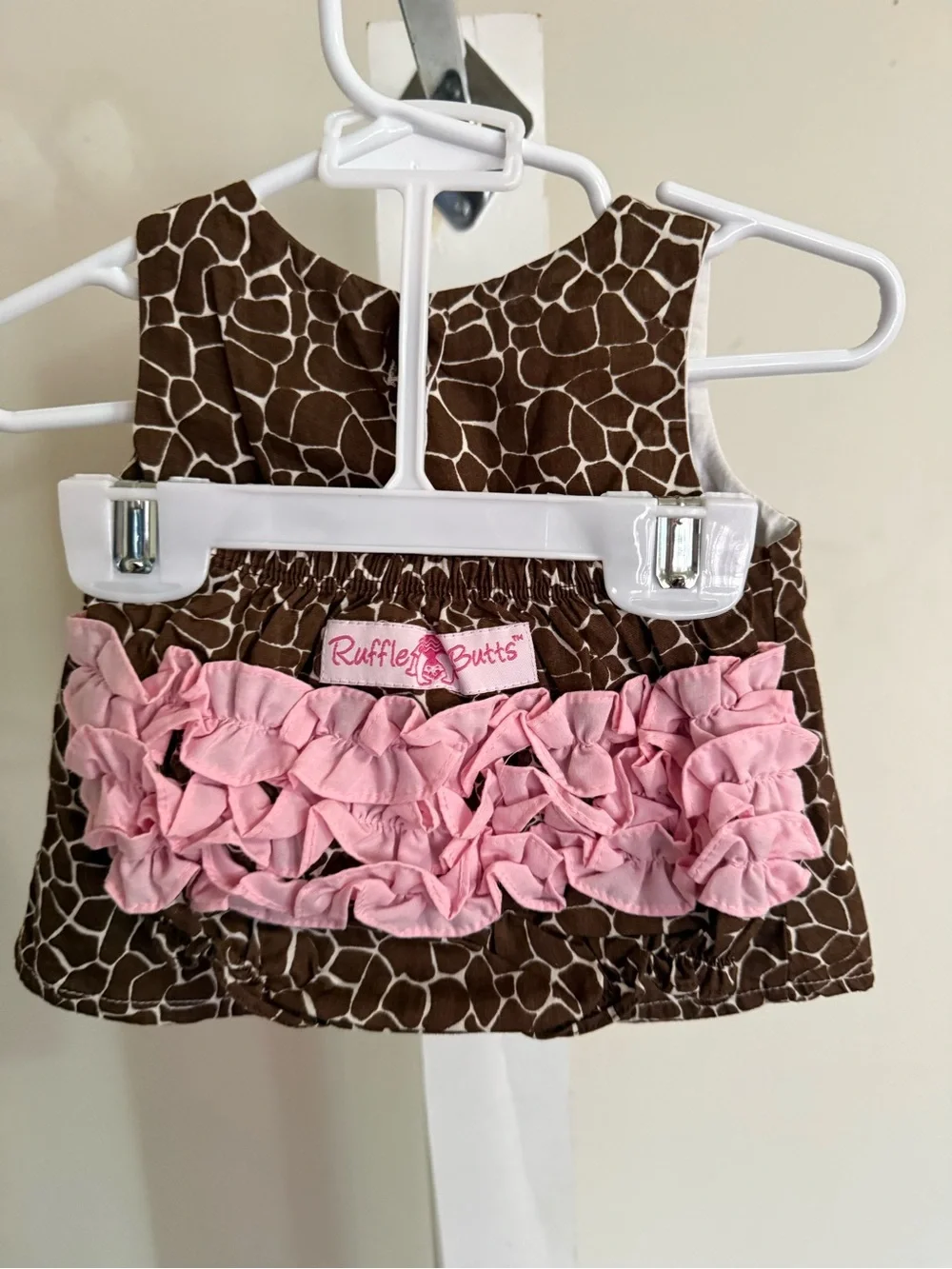 Ruffle Butts Giraffe Diaper Set
